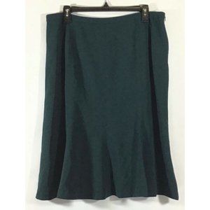 Jones New York Acadia / Side Zip Mermaid Career Skirt / Spruce Green / Size 12